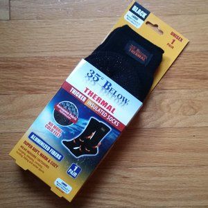 35 Below Black Unisex Socks Size Large